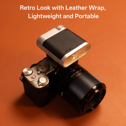 VILTROX Retro Flash for Camera, 1100mAh Mini Camera Flash GN12 with 7 Levels, 23W/s Full Power Small Camera Flash, 0.25-3.5s Recycle, S1/S2 Optical Control for Sony Fujifilm Canon Nikon Olympus (Z1)