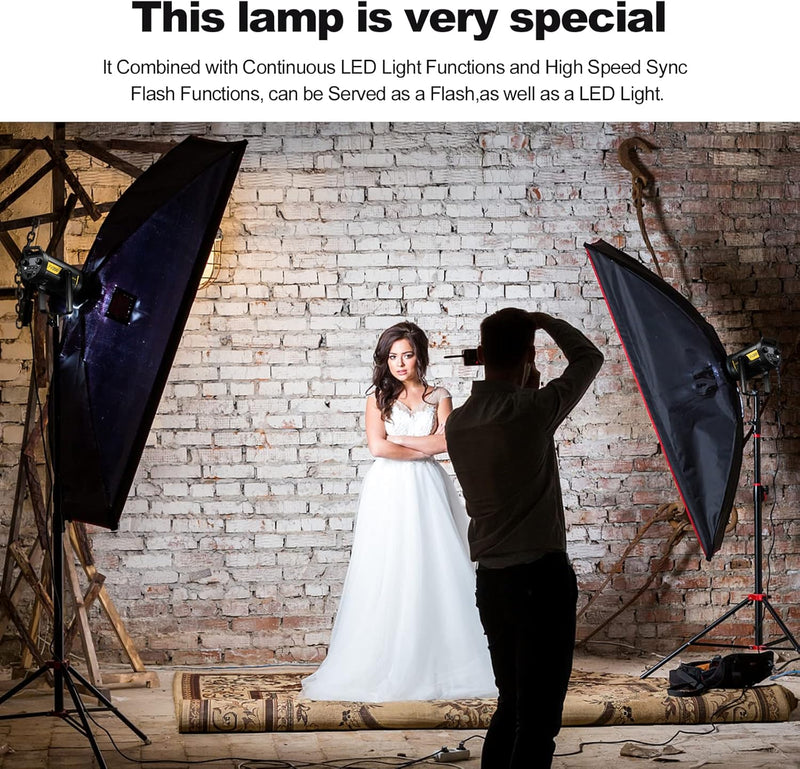 Godox FV200 200W 2.4G Flash LED Light,CRI96+,TCLI 96+,18000LUX,5600K±200K,1/8000s High Speed Sync, Built in 8 FX Special Effects Modes, Compatible for Canon, Nikon, Sony, Olympus,Panasonic