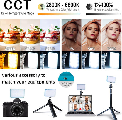 RGB Video Photography Lighting Kit, App Control Streamer Light Tiktok Light, 2800K-6800K LED Video Light for Product Shoot, Vlogging, Liver Streaming, Photography, Video (1 Piece)
