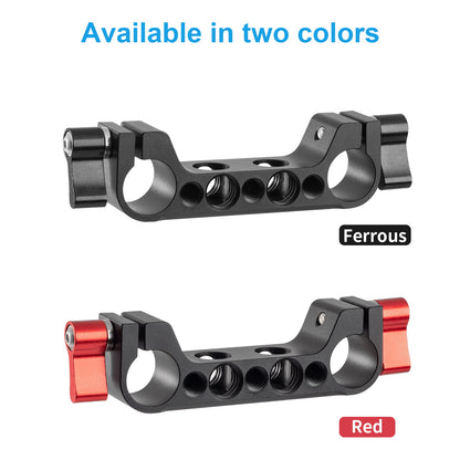 Fomito PJ-03BL Pipe Clamp for V-Mount Quick Release Plate, Slide Rail with 1/4" and 3/8" Screw Holes (Fit to Tube Size Max 15mm / 0.59inch)-F0042/F0197