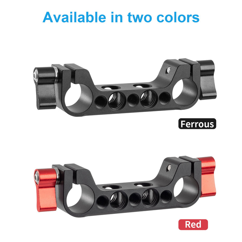 Fomito PJ-03 Pipe Clamp for V-Mount Quick Release Plate, Slide Rail with 1/4" and 3/8" Screw Holes (Fit to Tube Size Max 15mm / 0.59inch)