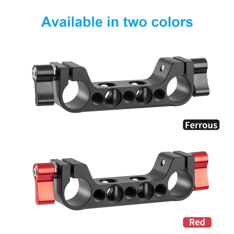 Fomito PJ-03 Pipe Clamp for V-Mount Quick Release Plate, Slide Rail with 1/4" and 3/8" Screw Holes (Fit to Tube Size Max 15mm / 0.59inch)