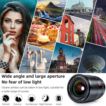 VILTROX AF 13mm F1.4 XF Lens for Fuji-X Mount, Large Aperture F/1.4 APS-C Prime Lens for Fujifilm Camera X-A5 X-A7 X-E1 X-E2S X-H1 X-M1 X-PRO2 X-PRO3 X-T1 X-T10 X-T30II X-T100 X-S10 X-H2S X-T5