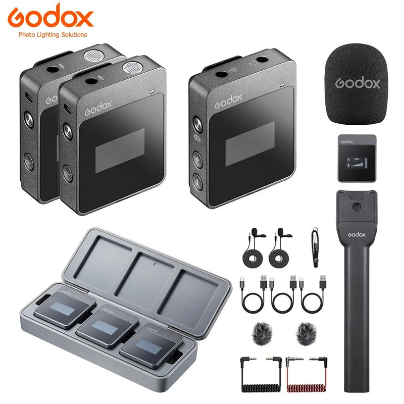 Godox MoveLink M1 M2 2.4GHz Wireless Lavalier Microphone for DSLR Cameras Camcorders Smartphones, and Tablets for YouTube