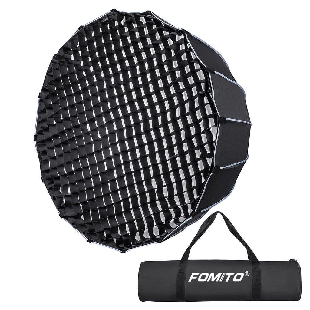 Fomito 120cm Quick Set-up Deep Parabolic Softbox with Grid for LED Light Video Light
