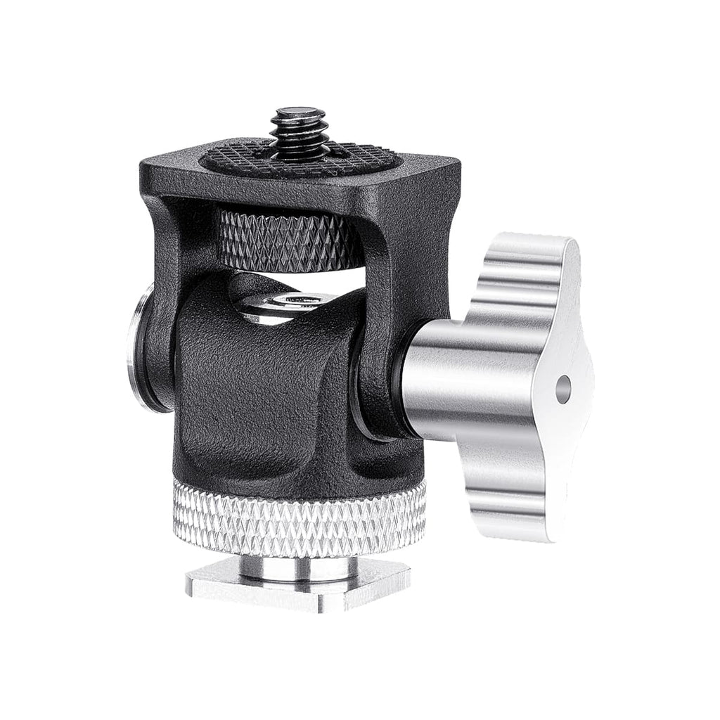 Fomito Upgraded Mini Ball Head Z3 Stable Tripod Head with Lock and Hot Shoe Adapter 1/4" Screw Hole