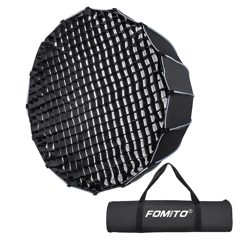 Fomito 90cm Quick Set-up Deep Parabolic Softbox with Grid for LED Light Video Light