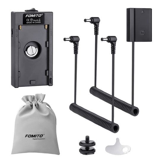 Fomito NP-F970 Battery to NP-FZ100 Dummy Battery Adapter Plate Sony A9 A7R3 A7M3 A7III A7R4 Cameras