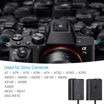 Fomito NP-FW50 D-Tap Port Power Adapter Replacement for Sony Battery Charger A7 A7R A7S A6500 A6400