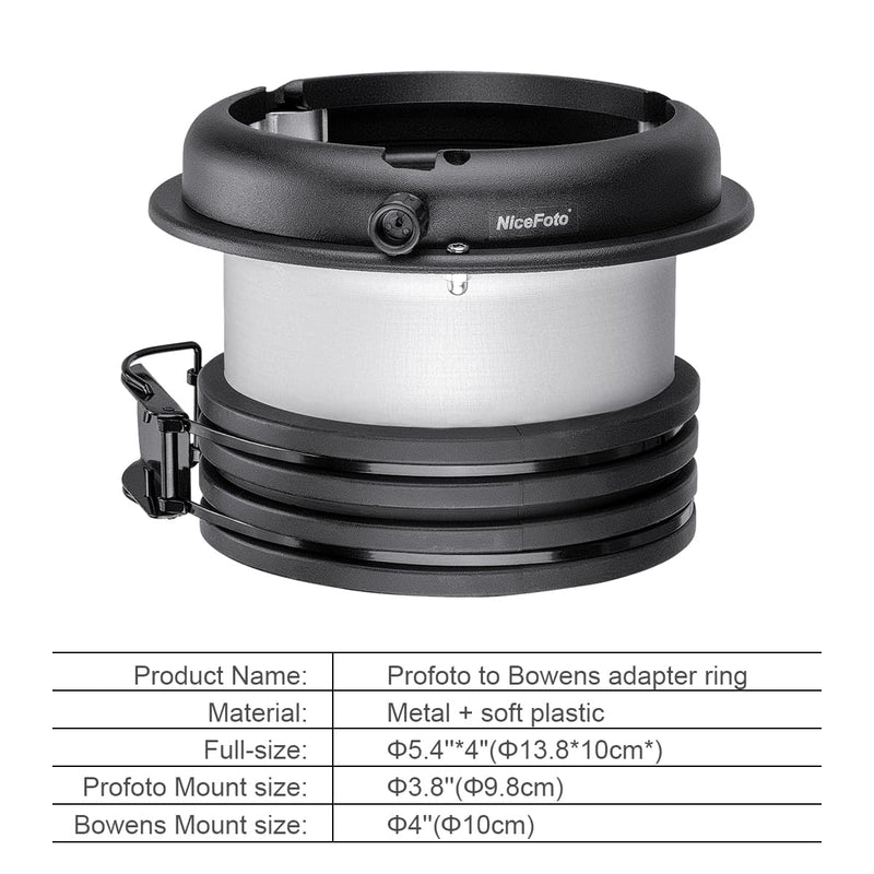 Fomito Studio Profoto Speedring to Bowens Mount Converter Monolight Interchangeable Adapter Ring