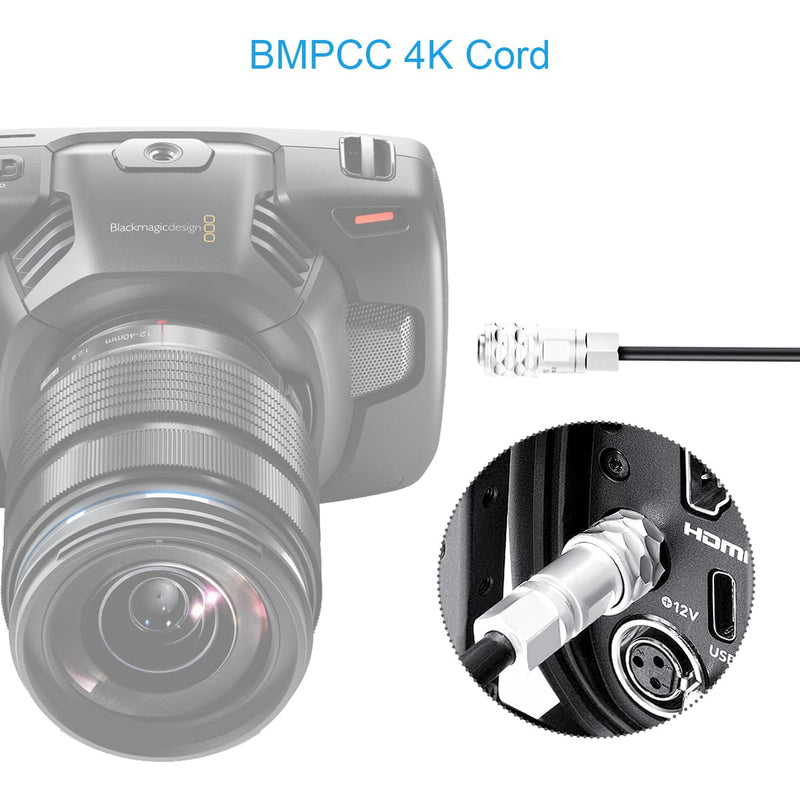 Fomito 4K/6K BMPCC 2nd Generation Cord Connects Cable DC Port Spring Wire for DJI with Ronin-S