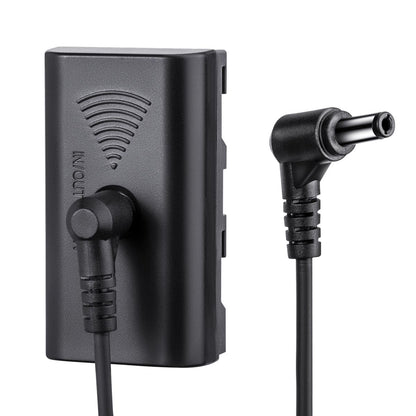 Fomito NP-F Dummy Battery with DC Power Cable for F970 F750 F550 to Camera Monitor LED Video Light