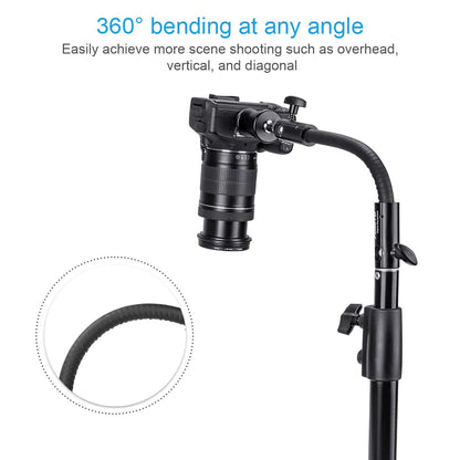 Fomito 30cm Extension Hose 25KG Load-bearing Flex Tube Adjustable Clamp Mount with Convert Screw