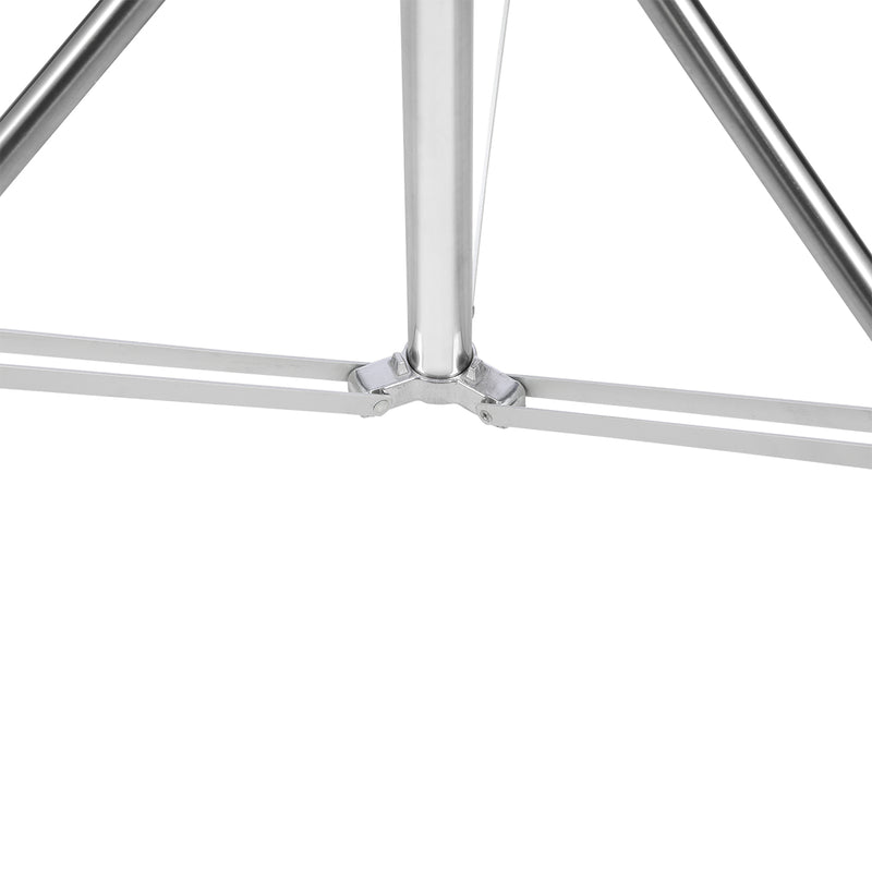 NiceFoto 102"/260cm Silver Light Stand LS-280S Stainless Steel 3 Section Heavy Duty Built-in Spring