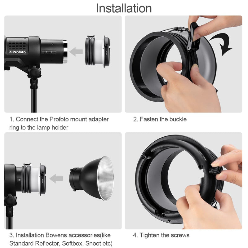 Fomito Studio Profoto Speedring to Bowens Mount Converter Monolight Interchangeable Adapter Ring