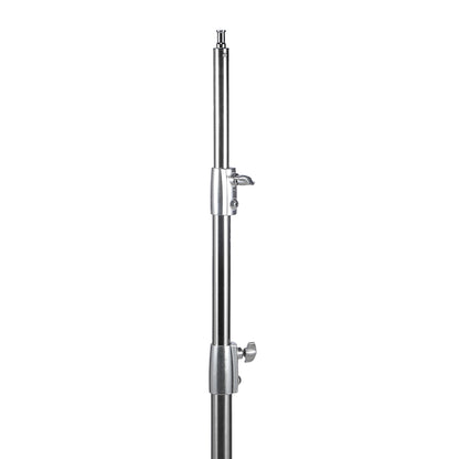 NiceFoto 102"/260cm Silver Light Stand LS-280S Stainless Steel 3 Section Heavy Duty Built-in Spring