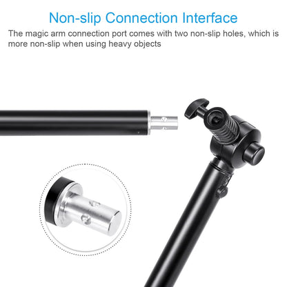 Fomito 270° Adjustable 10KG Magic Arm Extend Pole Clamp Holder Mounts Kit fit for Video Light