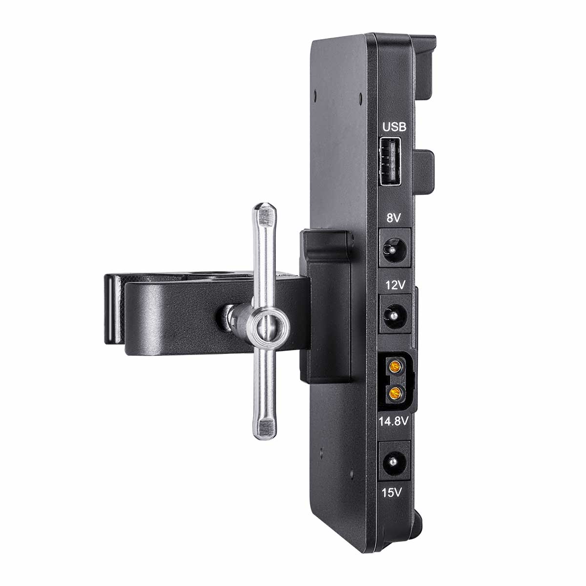 Fomito V-Lock V Mount Battery Adapter Plate with Super Clamp with D-TAP/DC/USB Power Output