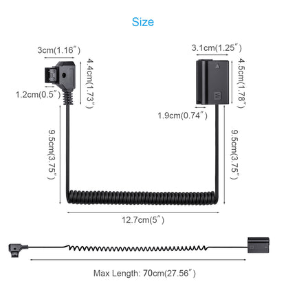 Fomito NP-FW50 D-Tap Port Power Adapter Replacement for Sony Battery Charger A7 A7R A7S A6500 A6400