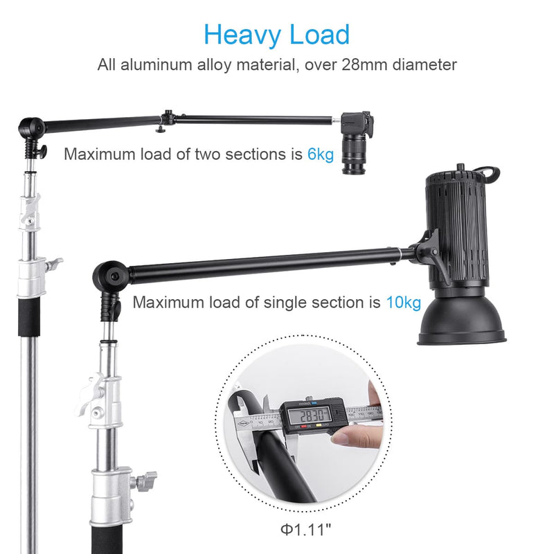Fomito 270° Adjustable 10KG Magic Arm Extend Pole Clamp Holder Mounts Kit fit for Video Light