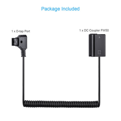 Fomito NP-FW50 D-Tap Port Power Adapter Replacement for Sony Battery Charger A7 A7R A7S A6500 A6400