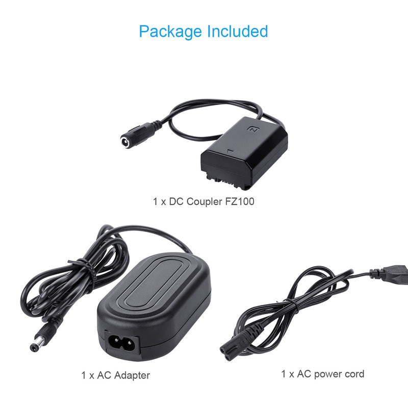 Fomito NP-FZ100 AC Power Adapter Kit Replacement for Sony BC-QZ1 Battery Charger A7 III