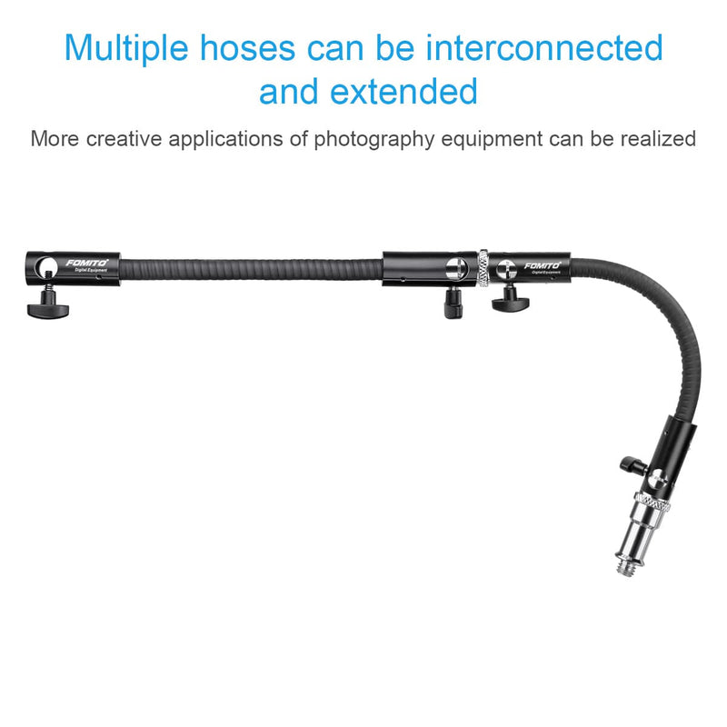 Fomito 30cm Extension Hose 25KG Load-bearing Flex Tube Adjustable Clamp Mount with Convert Screw