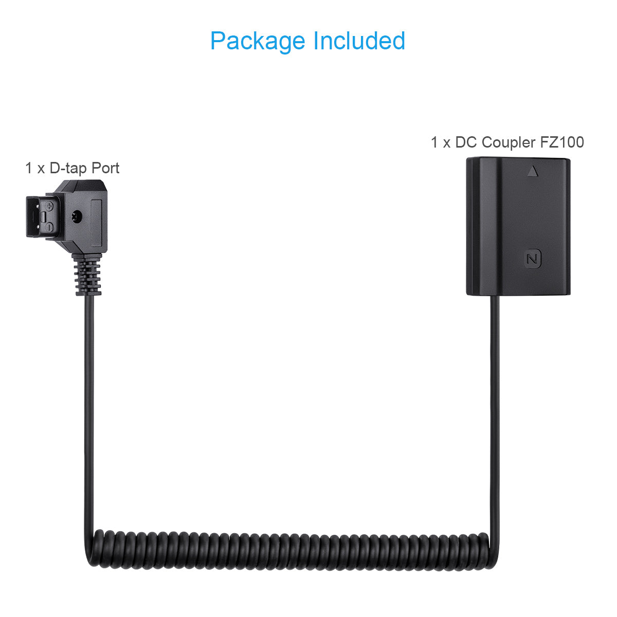 Fomito NP-FZ100 D-Tap Port Power Adapter Replacement for Sony Battery Charger A7R4 A7R3 A9 A6600