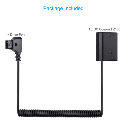 Fomito NP-FZ100 D-Tap Port Power Adapter Replacement for Sony Battery Charger A7R4 A7R3 A9 A6600