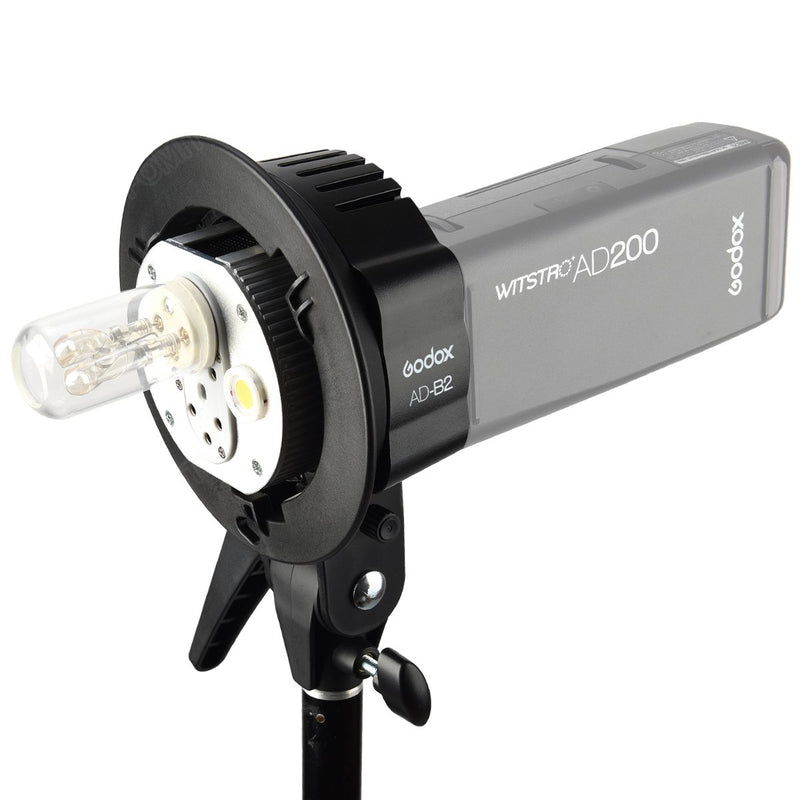 Godox AD-B2 AD200 Dual Power Flash Head S-type double lamp holder - FOMITO.SHOP