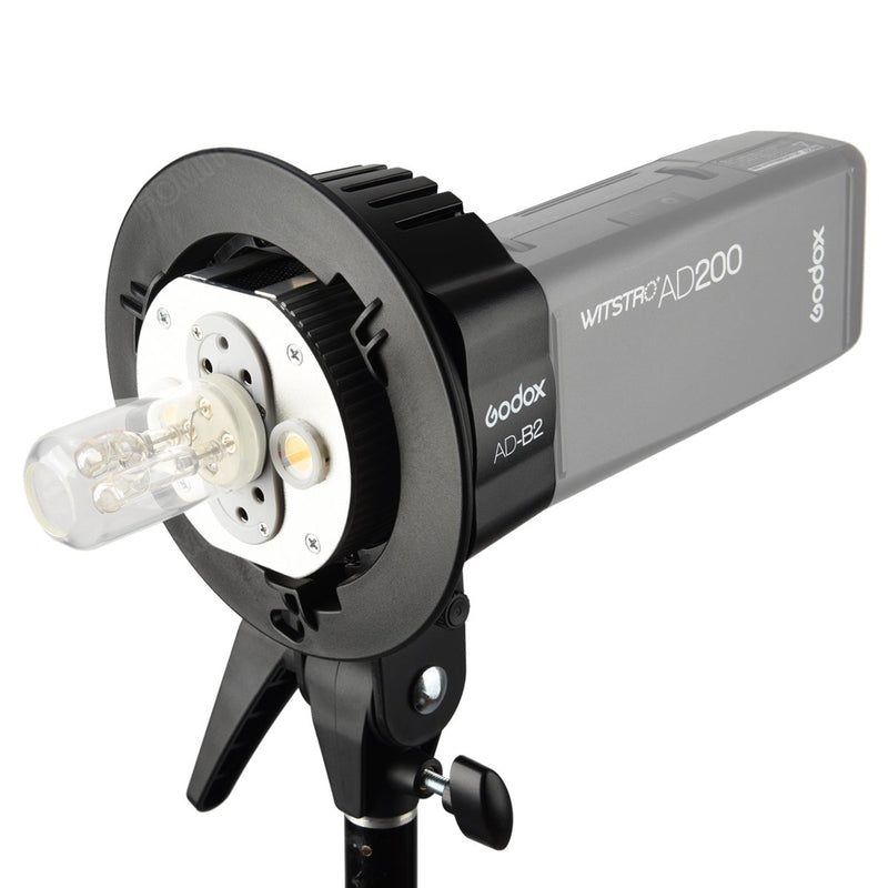 Godox AD-B2 AD200 Dual Power Flash Head S-type double lamp holder - FOMITO.SHOP