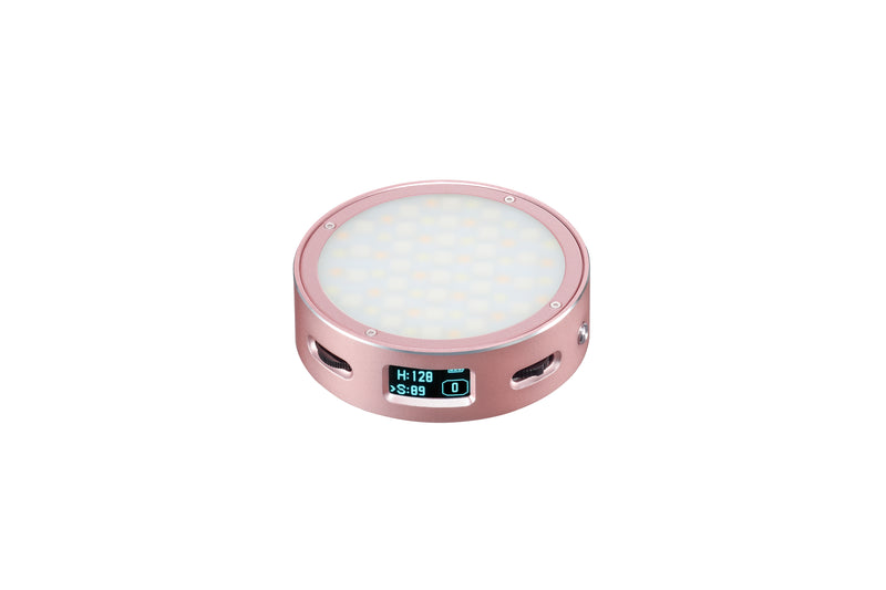 Godox R1 Magnetic Round RGB Mini Creative LED Light 2500-8500K CRI98 with Velcro& Lithium Battery