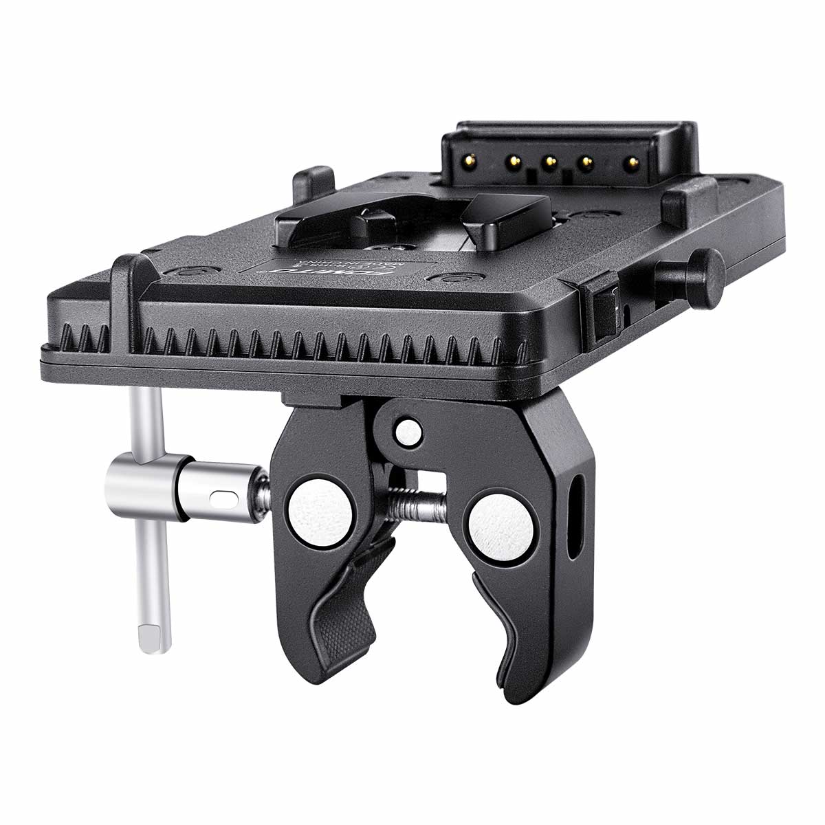 Fomito V-Lock V Mount Battery Adapter Plate with Super Clamp with D-TAP/DC/USB Power Output
