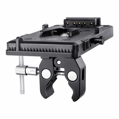 Fomito V-Lock V Mount Battery Adapter Plate with Super Clamp with D-TAP/DC/USB Power Output