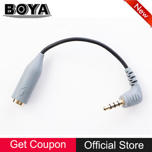 BOYA BY-CIP Female Microphone Adapter Cable  to fit for iPhone7 6 6plus 5 5s iPad iPod Touch Samsung Galaxy SmartPhones