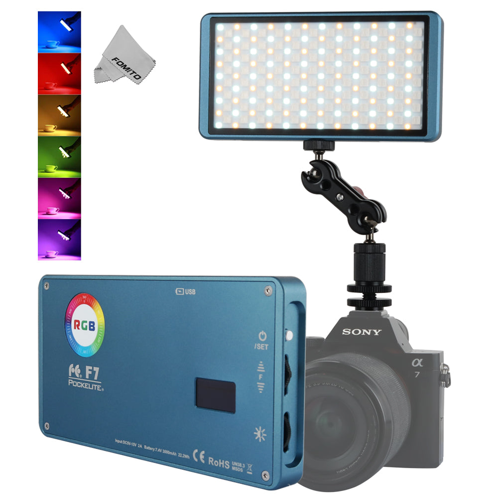 Falcon Eyes F7 12W RGB Portable LED Pocket Fill Light On Camera Light With Special-Effects Mode