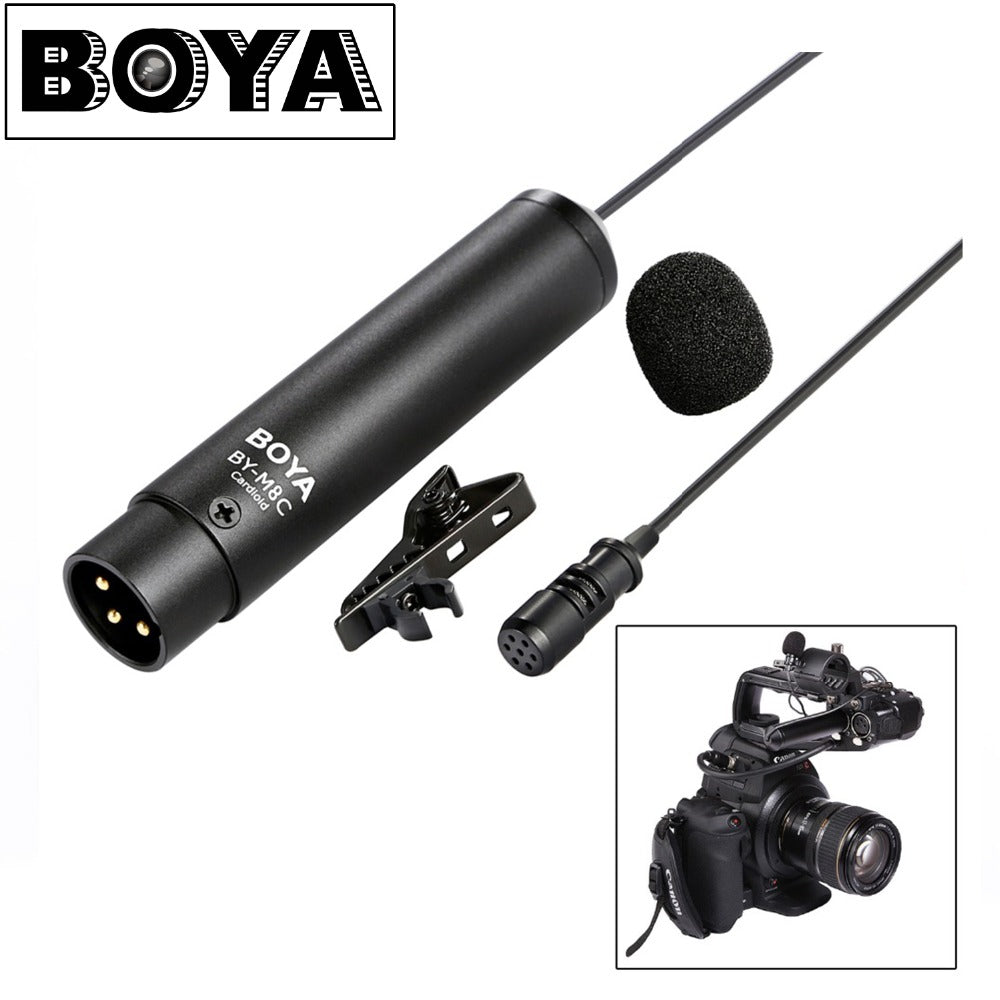 BOYA BY-M8C Lavalier Microphone Professional Clip-On Mic for Camcorders,Audio recorders etc.