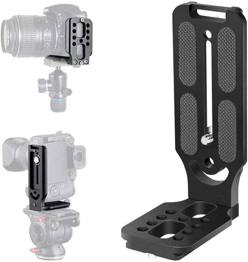 Fomito DSLR L Bracket Camera Quick Release Plate with 1/4 Inch Screw Arca Swiss