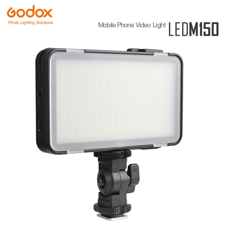Godox LEDM150 5600K Mobile Phone LED Video Light Bright panel with In-built Battery Rechargeable Battery (USB Power Charge)