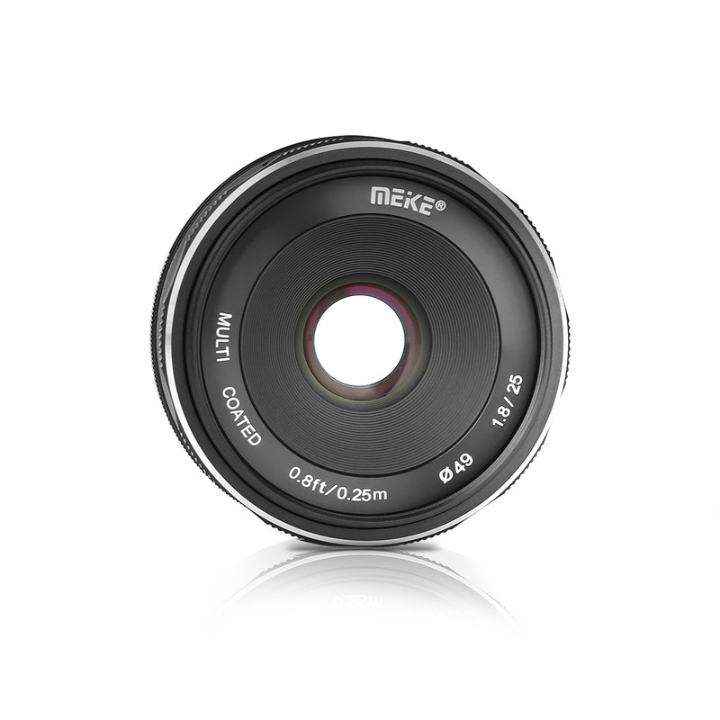 MEIKE MK-25MM F/1.8 Wide-angle Mirrorless Camera Lens Fit for Sony Fujifilm Nikon 1 Canon EFM M4/3