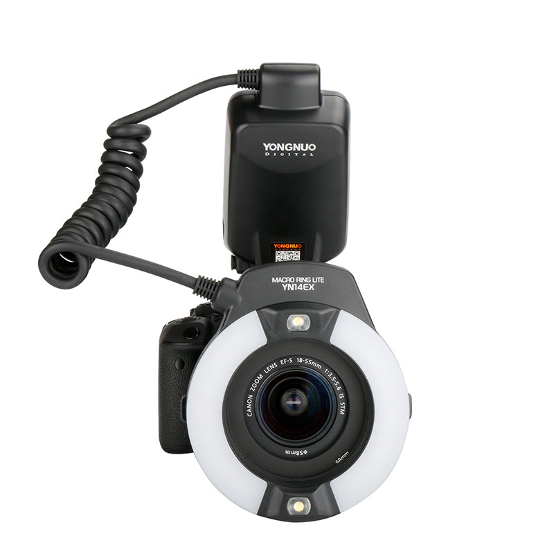 Yongnuo YN24EX E TTL Twin Lite Macro Flash Speedlite for Canon Cameras with Dual 2pcs Flash Head + 4pcs Adapter Rings