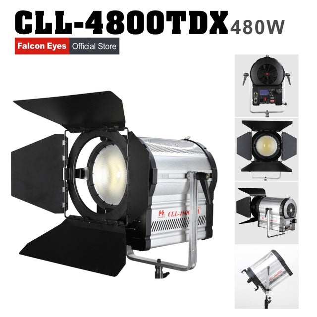 Falcon Eyes 480W Fresnel LED Light Dimmable Video Light DMX512 system with LCD&touch panel Continuous lighting CLL-4800TDX