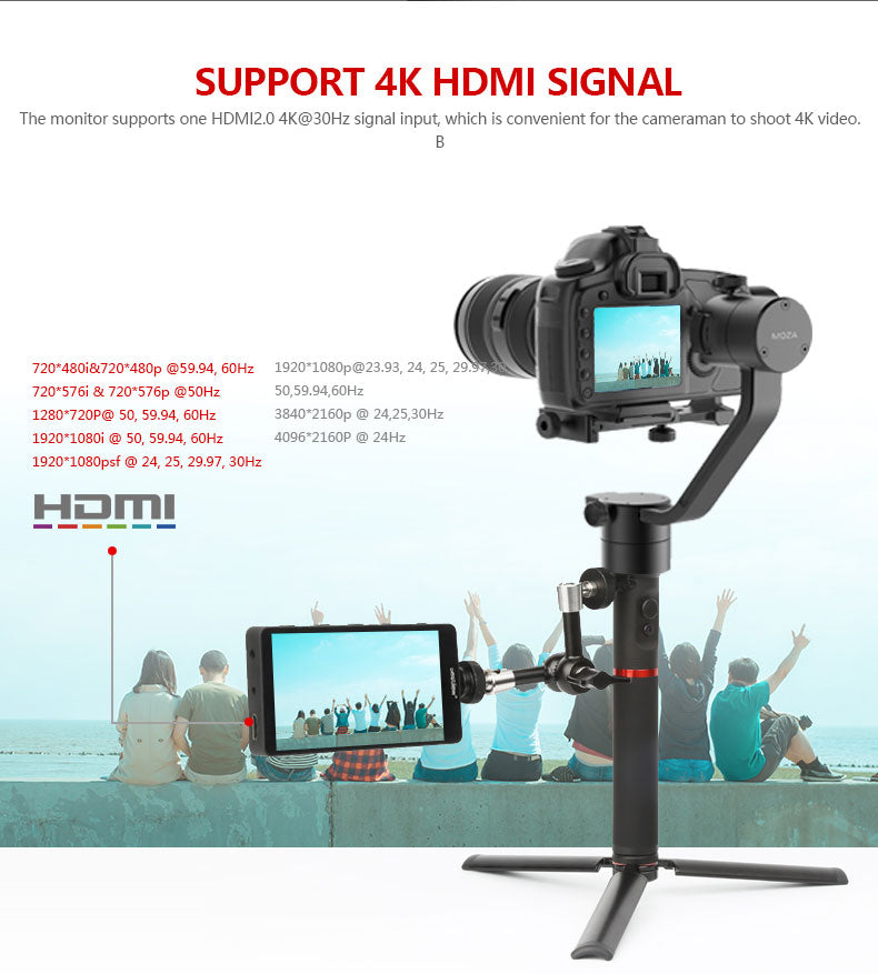 Desview S5 4K HDMI full HD monitor for A7 & 5D camera shooting 5.5 inch stylishly thin screen with 1920*1080