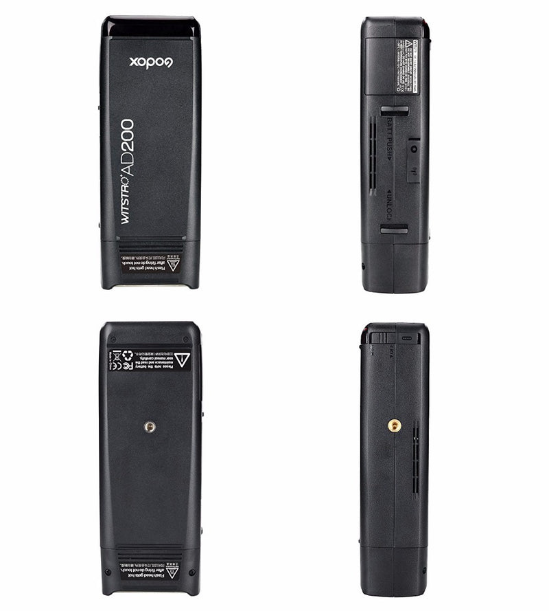 Godox AD200 TTL 2.4G HSS 1/8000s Pocket Flash Light Double Head 200Ws with 2900mAh Lithium Battery Strobe Flash