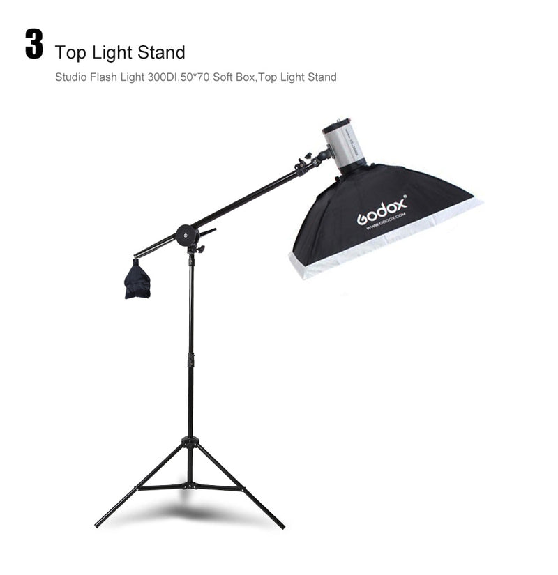 Photo tripod Godox 304 200cm stable Light Stand with 1/4 Screw Head for Studio Photo Flash Lighting