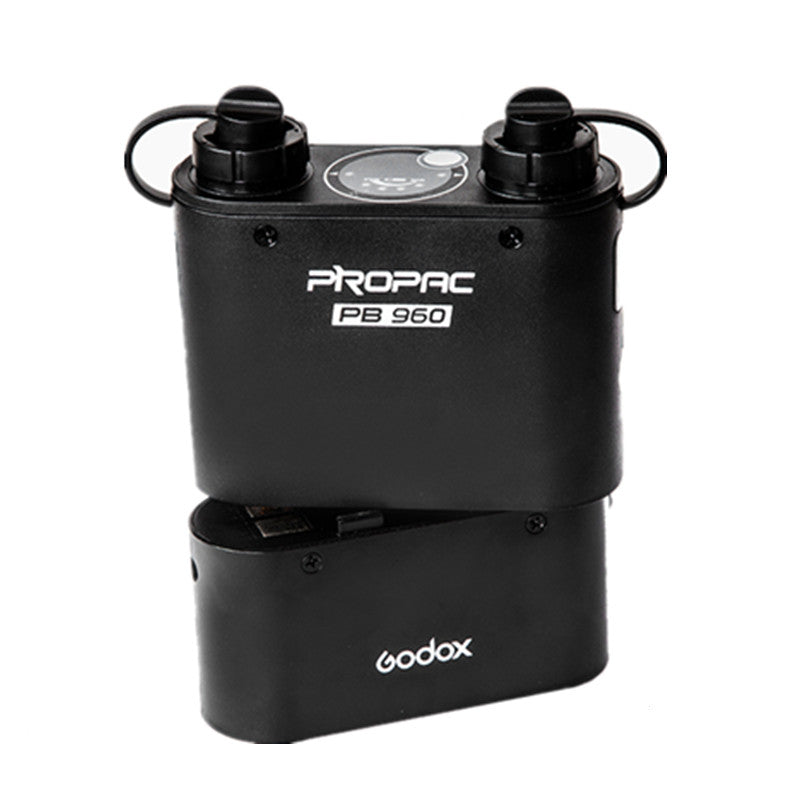 Godox PROPAC PB960 Dual-Output Speedlite Power Battery Pack 4500mAh for Canon Nikon Flash Black