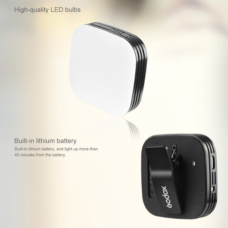 Godox LEDM32 LED Light built-in lithium battery Adjustable bright Portable Luxury Mini Selfie LED Light For Smartphone