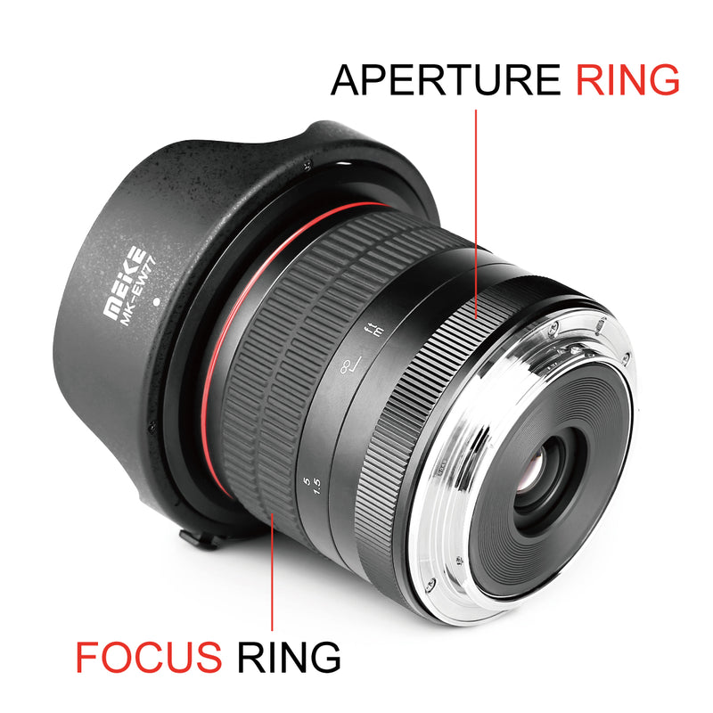 Meike MK-8mm f/3.5 Ultra Wide Angle Manual Focus Rectangle Fisheye Lens Fit for Canon Nikon