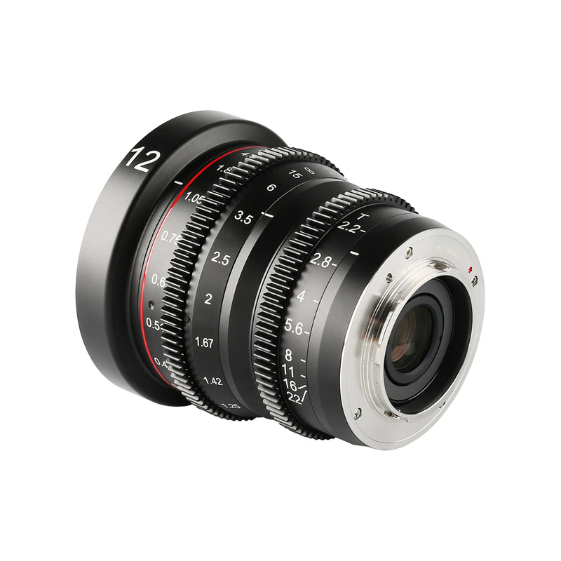 Meike 12mm T2.2 Manual Focus Cinema Lens Fit for M4/3 Min(OLYMPUS/Panasonic Lumix)