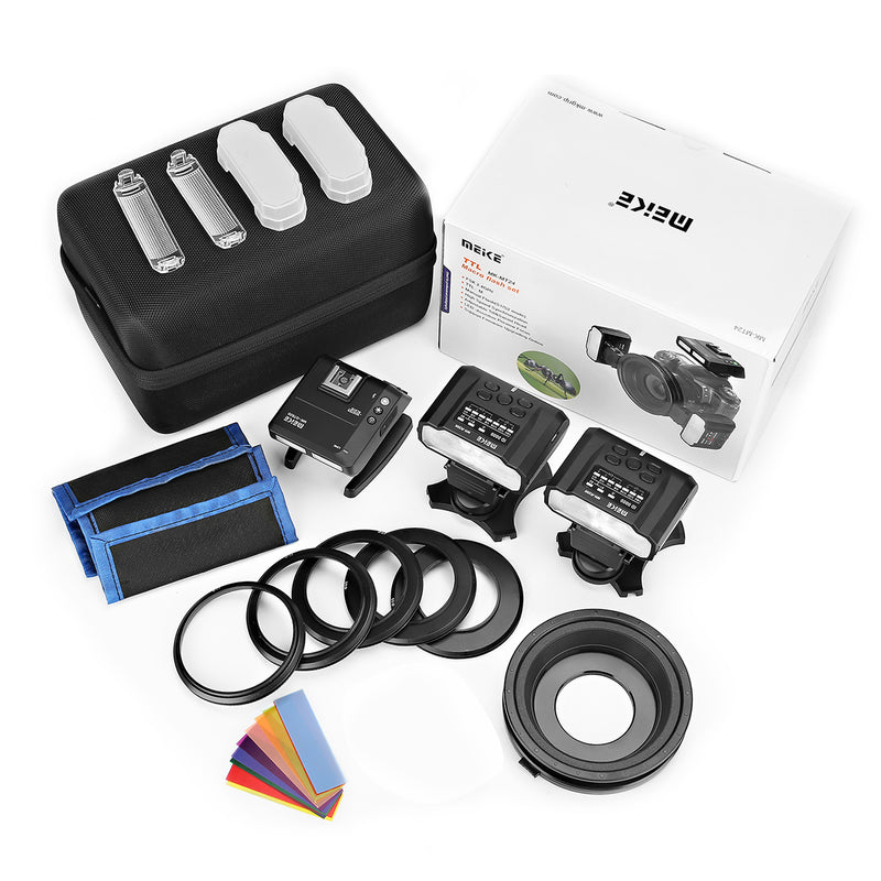 Meike MK-MT24 Macro Wireless Twin Flash Kit Speedlight for Canon/Nikon/Sony Camera